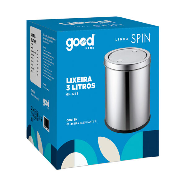 Lixeira Inox Spin - Imagem 2