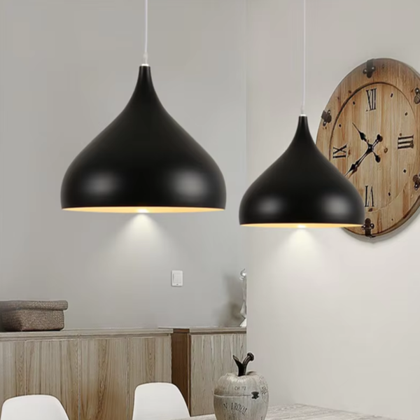 Luminária Pendente Oriente Preta Com Cobre 32cm Good Iluminação GI-51371A-1L - Imagem 2