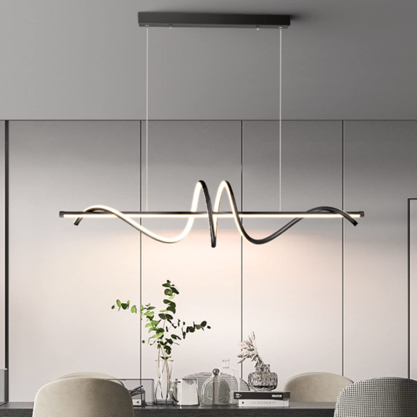 Luminária Pendente Espiral Preta 52W 100cm Good Iluminação MYD60170C-1 - Imagem 2